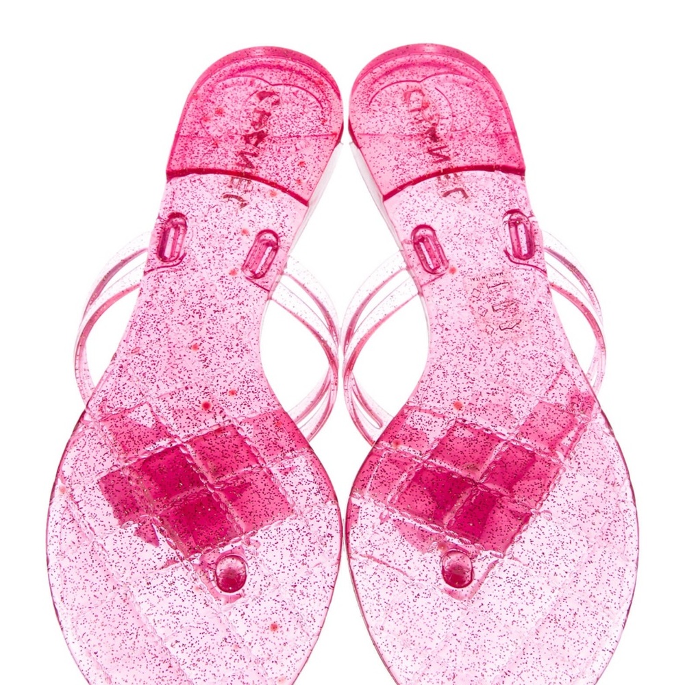 Brand New Size 38 Chanel Pink Jelly Sandals with Flower Detail - Picture 2 of 14